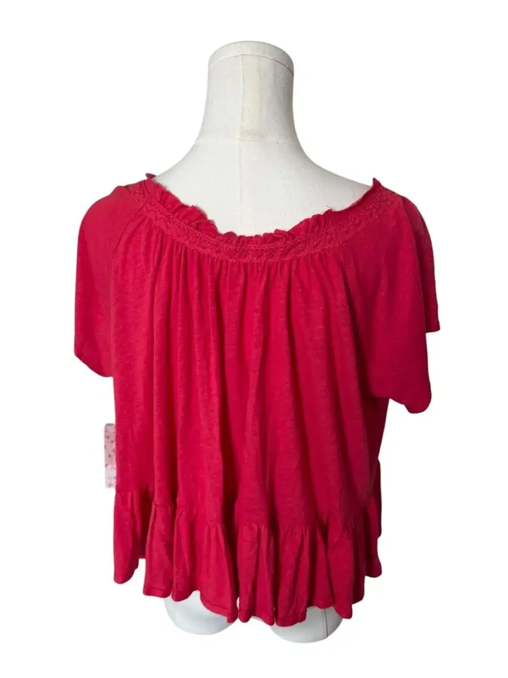Free People Camelia Top Features Ruffled Trim